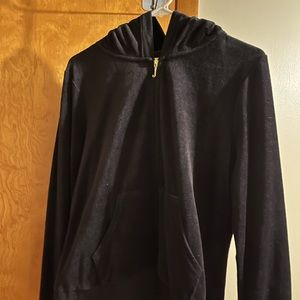 Juicy Couture Black velvet zip up
